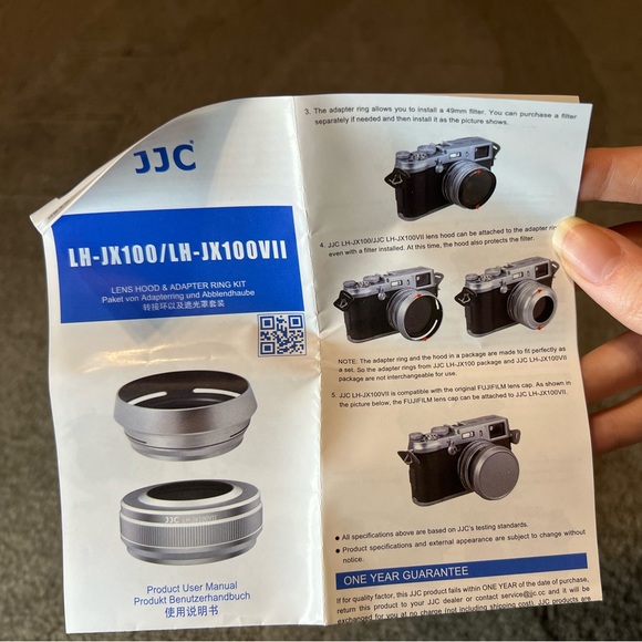 *6 for $10!* JJC LH-JX100 Black Lens Hood for Fujifilm X100V Camera Photography - Picture 12 of 15